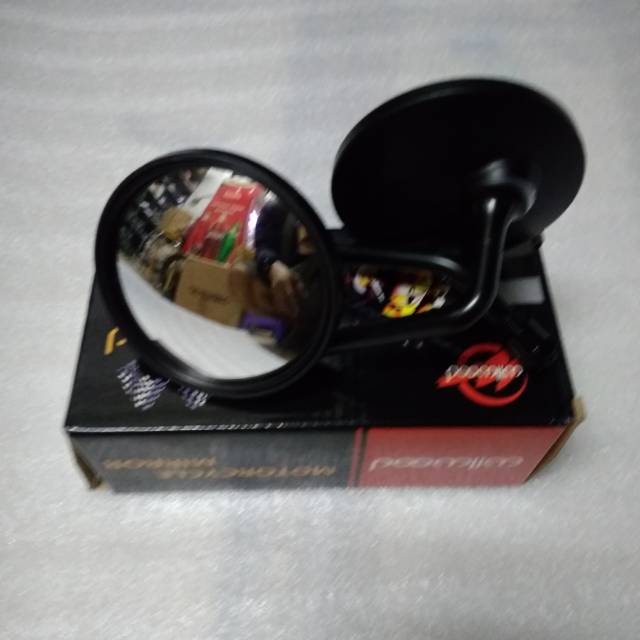 SPION BULAT PENDEK HITAM MOTOR HONDA DAN YAMAHA