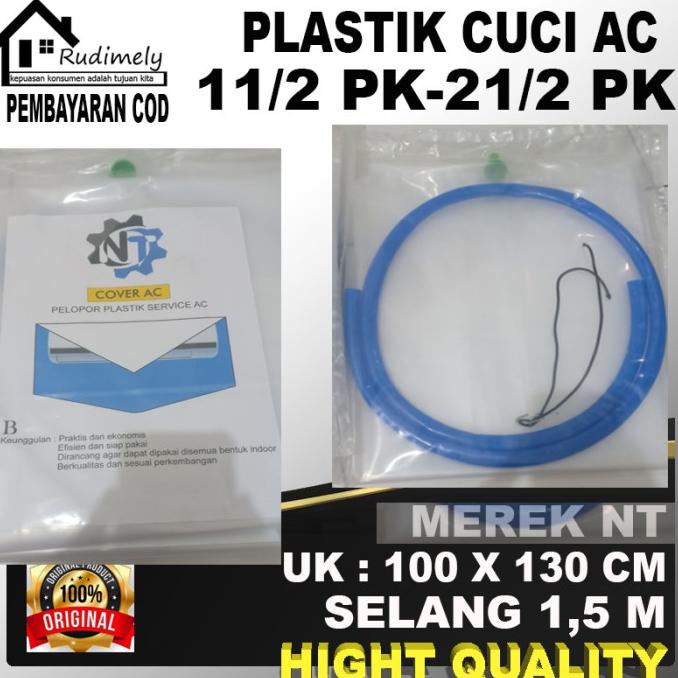 263- Grosir Plastik Cuci Ac 1/2Pk-1Pk Merek Nt Lengkap Selang - + 2M