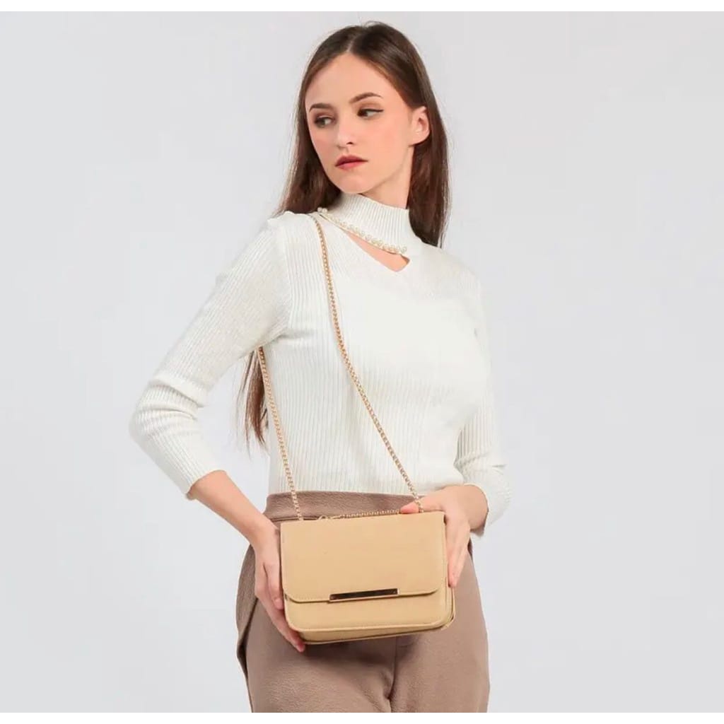 ASIN829-Tas Selempang Wanita Tali Rantai Ulir T400 // Slingbag Import Terbaru