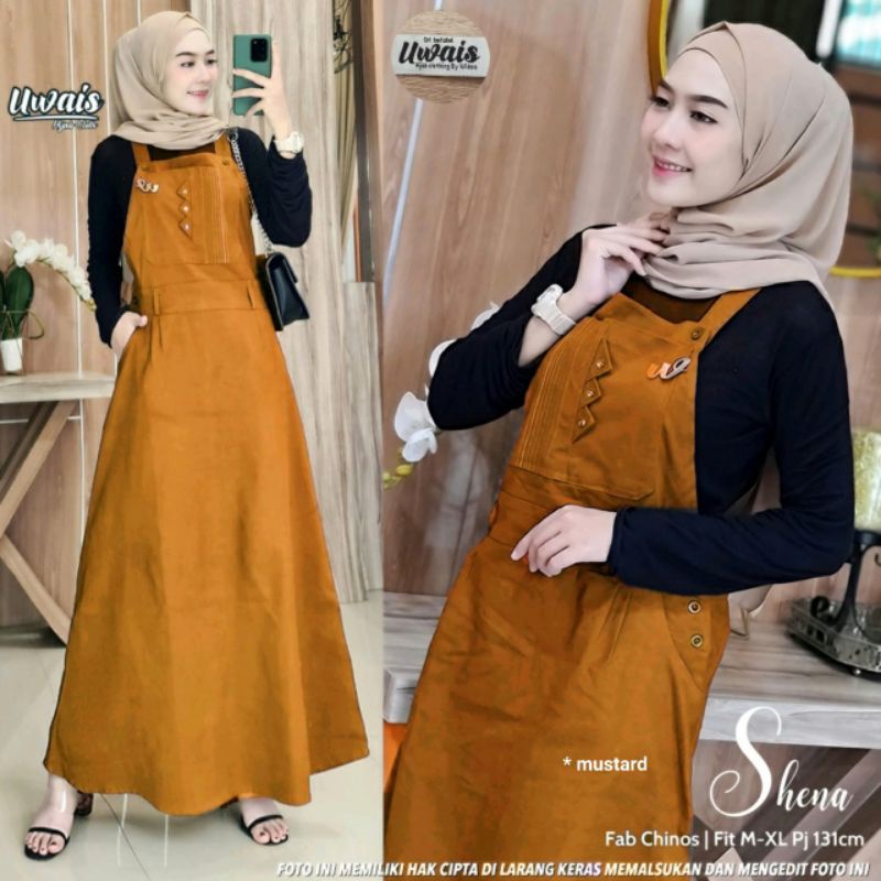 SHENA ORIGINAL UWAIS FASHION GAMIS MUSLIMAH SOLO MURAH SPASSY SHOFIYA