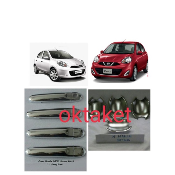 paket outer handle Nissan March chrome 4pcs