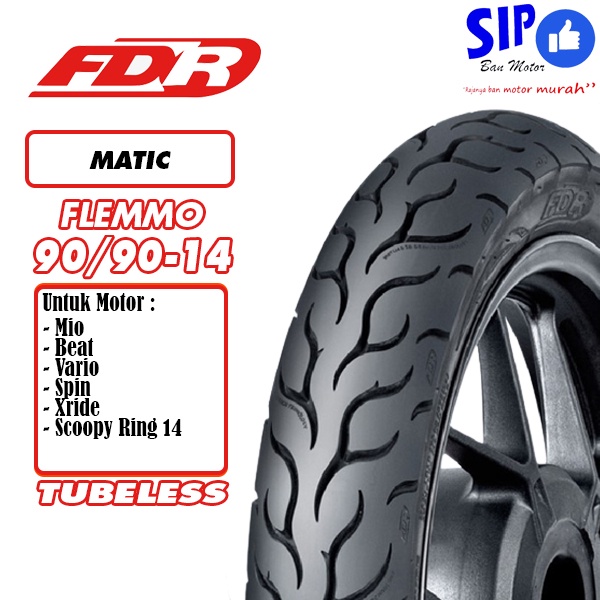 Ban motor matic FDR Flemmo TUBELESS 90 90 14 beat mio vario genio