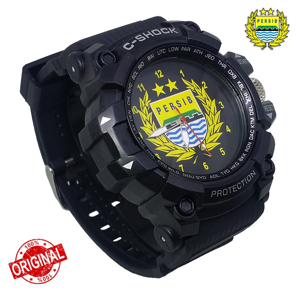 { BEST QUALITY } JAM PERSIB OUTDOOR ANTI AIR MOTIF PERSIB SAYAP HITAM