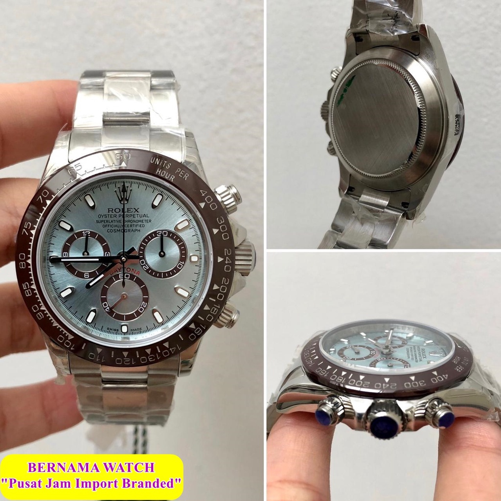 BIG SALE  JAM TANGAN PRIA ROLEX DAYTONA STAINLESS MATIC SWISS ETA DIAMETER 42MM JAM TANGAN RECOMENDE