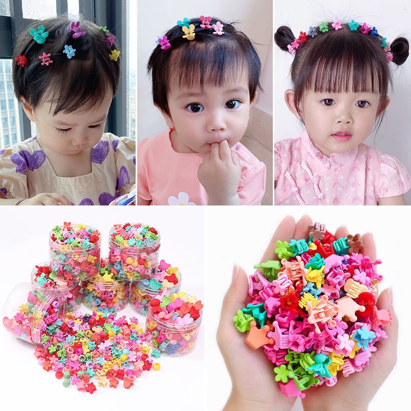 Jepit rambut anak jepit poni bunga mini lucu colorful satu pack isi 6 pcs original import