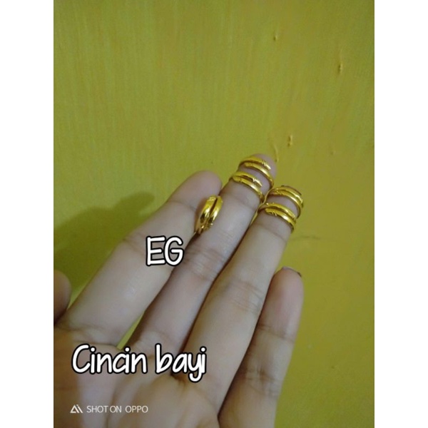 Cincin bayi lapis emas 24 k