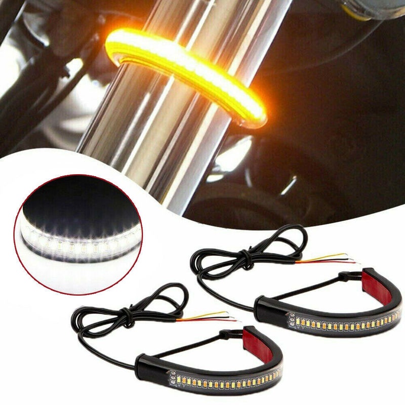 Hot Sale/LED 12V Lampu Sein Sepeda Motor Anti Air/Safety Warning Headlight Taillight Blinking Light Bar/Aksesoris Lampu Malam Moto Gunung