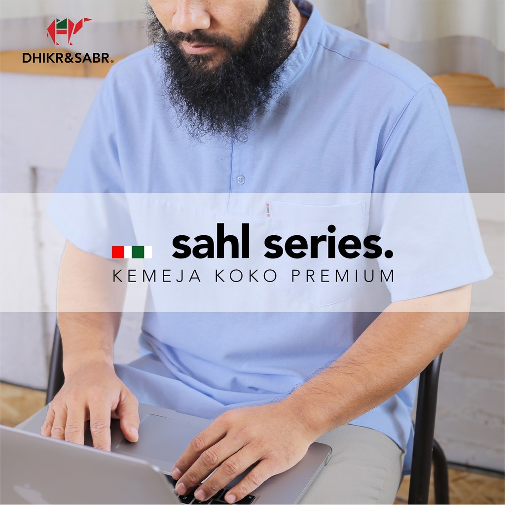 Baju Koko Pria | Kemeja Koko Sahl Series DH.12 DHIKR&SABR® ORIGINAL