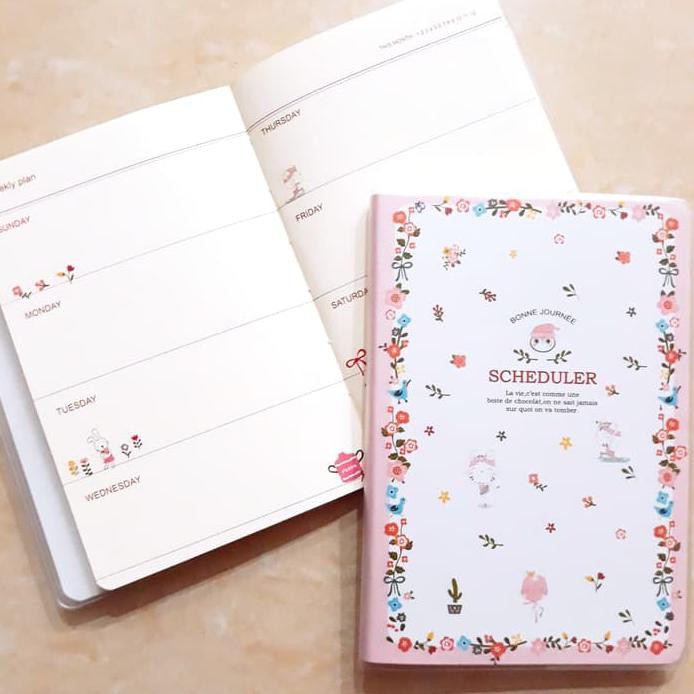 

CUTE ANIMAL FLOWER A6 WEEKLY PLANNER / BUKU AGENDA JADWAL / SCHEDULER
