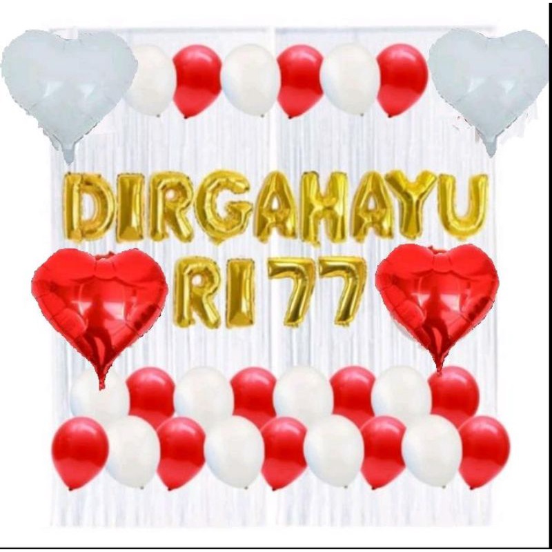 Jual Paket Dekorasi Merah Putih Dirgahayu Ri 17 Agustus Shopee Indonesia