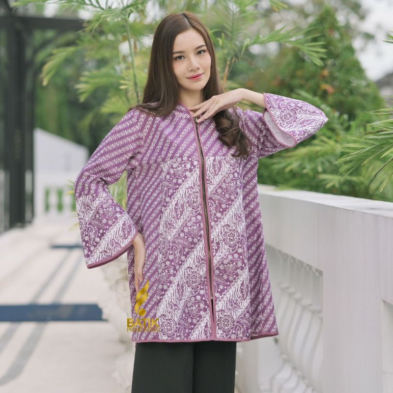 MIDI DRESS MODERN STANDART SUPER JUMBO LONG TUNIK BUSUI BATIK WANITA TERUSAN PRABUSENO