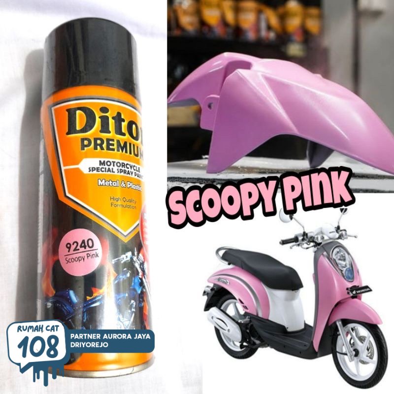 

Rumah Cat - Pilox Diton Premium Scoopy Pink 9240 Cat Pilok Honda 400ml Rumah Cat Motor dan Mobil