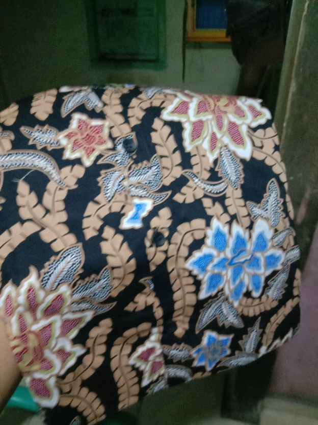 Freypv 7898 Slimfit Long Batik Black Cream M-xl Kemeja Batik