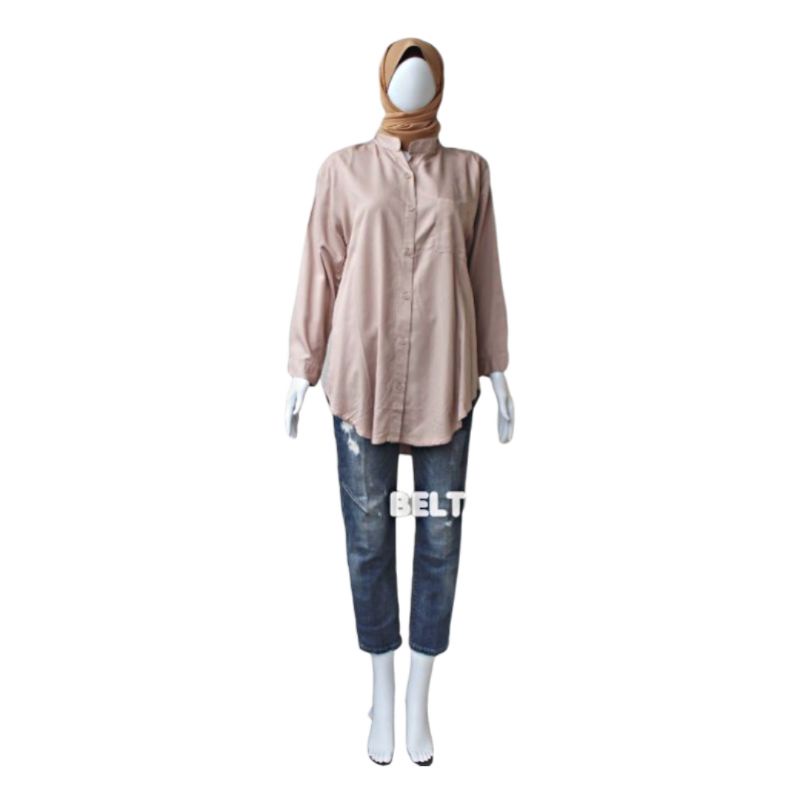 Kemeja Wanita Oversize Rayon Twill Premium Jumbo dan Standar-1