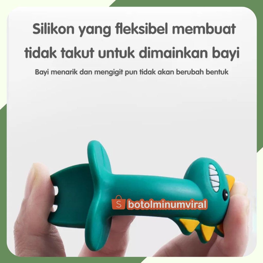 Sendok Makan Bayi Silicon Silikon Garpu Mini Baby Silicone Spoon Set Sendok