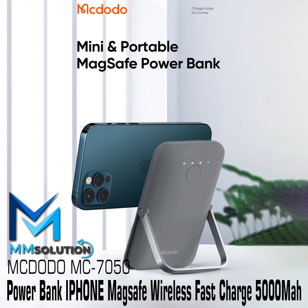 MCDODO MC-705 Power Bank IPHONE Magsafe Wireless Fast Charge 5000Mah