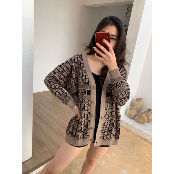 Cardigan Rajut Wanita - Cardigan Rajut Jumbo - Atasan Rajut Wanita - Cardigan (1624/4209)