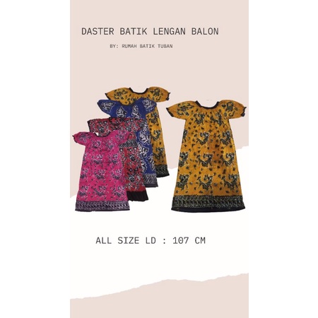 Daster remaja kekinian/Daster balon/Daster batik Tuban