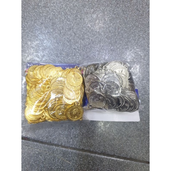 koin emas perak bahan craft hiasan aksesoris kalung gelang