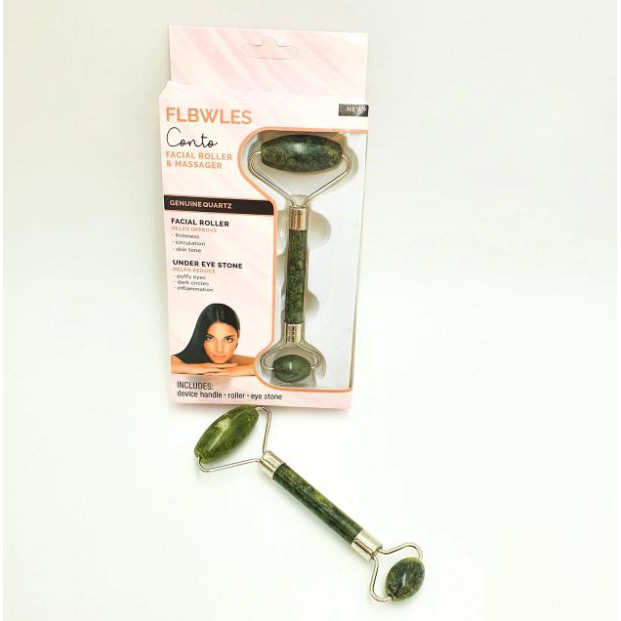 Flawles Jade Roller Pijat Wajah Roller Jade Stone Mesin pijat wajah