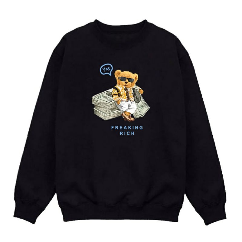 Sweater Crewneck Terbaru Bear Unisex Pria Wanita M-XL