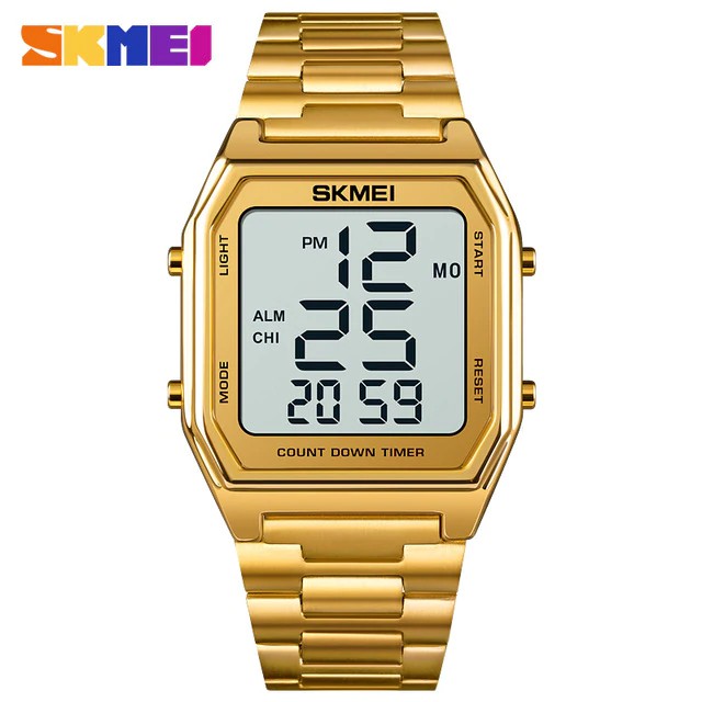 SKMEI 1735 Jam Tangan Pria Digital Tali Stainless WATCHKITE WKOS