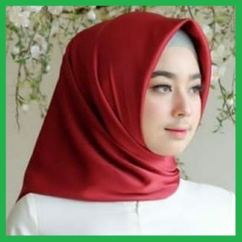 ✅ Silky Square  Segi Empat Satin Silk / Hijab Silky Sateen Square / Kerudung Segi Empat Satin Sillk