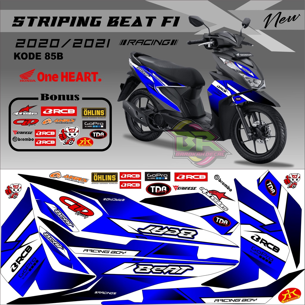 Striping Beat New 2020-2023 Stiker Lis Beat New Variasi kode 85