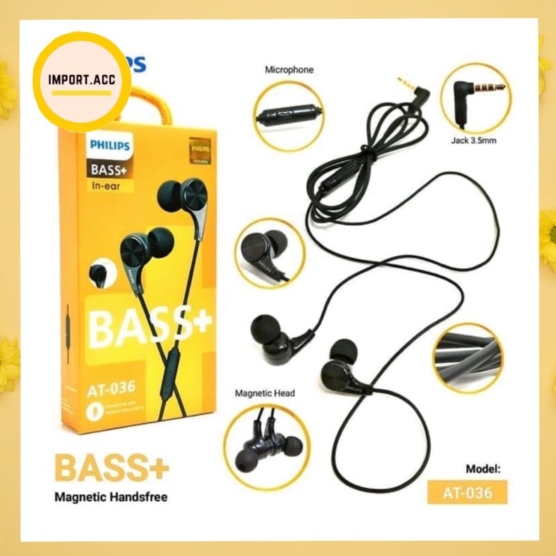 Headset / Handsfree Philips AT-036 Streo Bass Good Quality