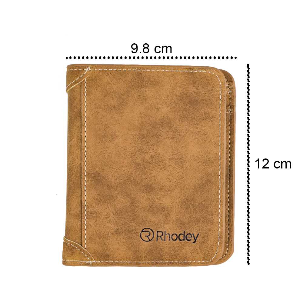 (100% BARANG ORI) Rhodey Dompet Kulit Pria Bahan Nubuck - G1166