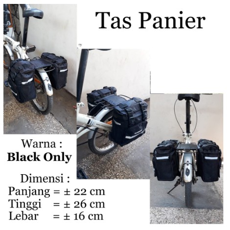 Tas pannier Belakang Sepeda lipat shimano tas touring mini Terlaris
