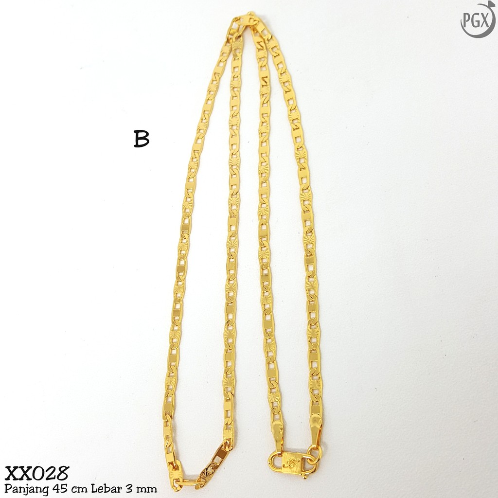 PGX Kalung Pria Wanita Xuping Perhiasan Lapis Emas Aksesoris Fashion Premium - XX028