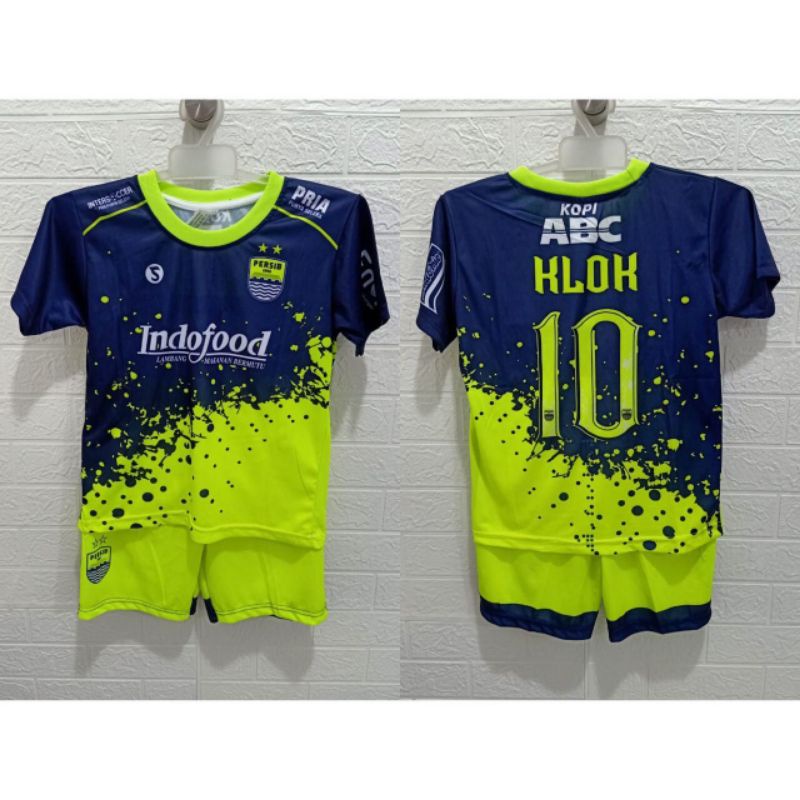 Jersey bola persib bandung anak printing usia 4-9 tahun kids