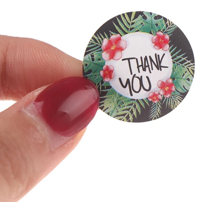 

MAOSTORE 8 MOTIF STIKER THANK YOU STICKER FLORAL SRW29