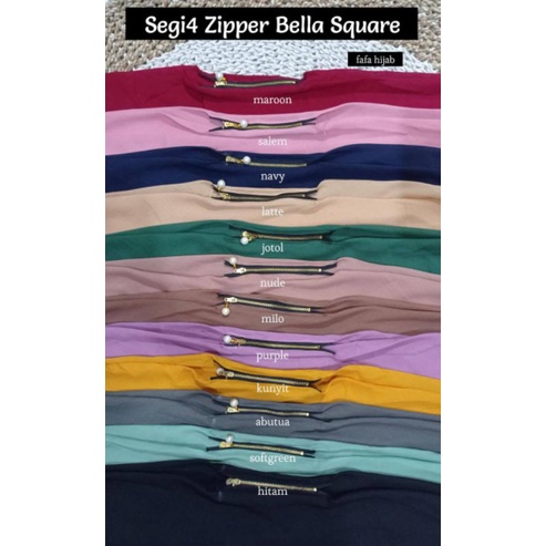 Hijab Segiempat Zipper