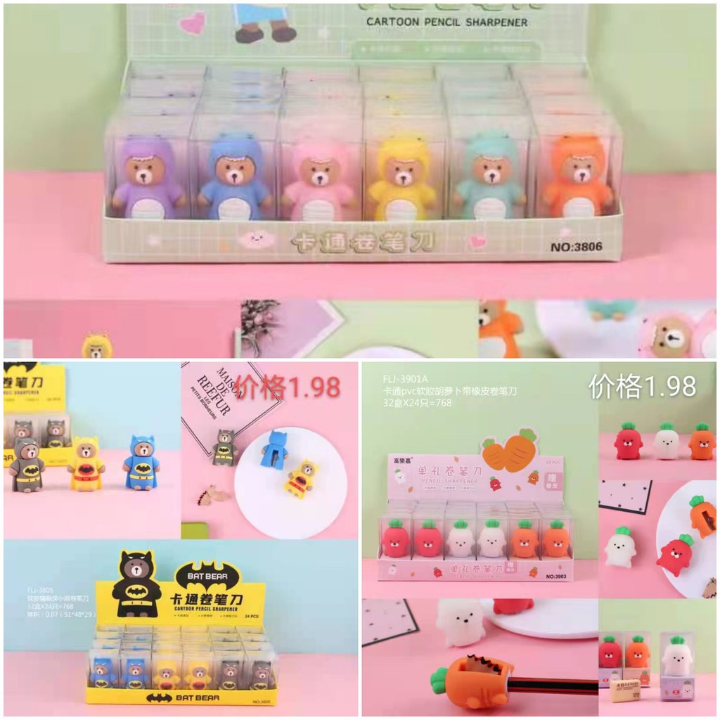 

Serutan Rautan Peruncing Bahan Karet Boneka FLJ BEAR SUPER HERO AVENGER CARROT WORTEL