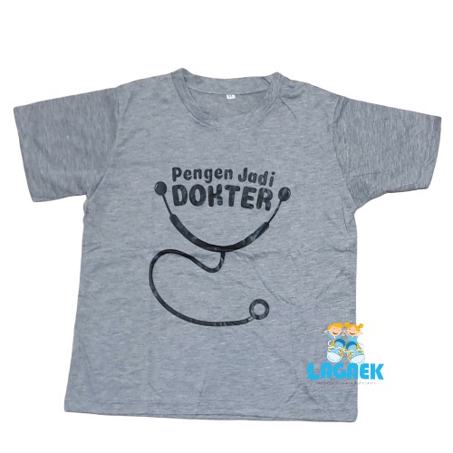 Baju Kaos Anak Pengen Jadi Dokter Usia 1 2 3 4 5 Tahun Size S M L X L Banyak Warna - Kaos Anak Tulisan Kaos Anak Cowok Cewek Baju Anak Lucu Kaos Anak Cita Cita