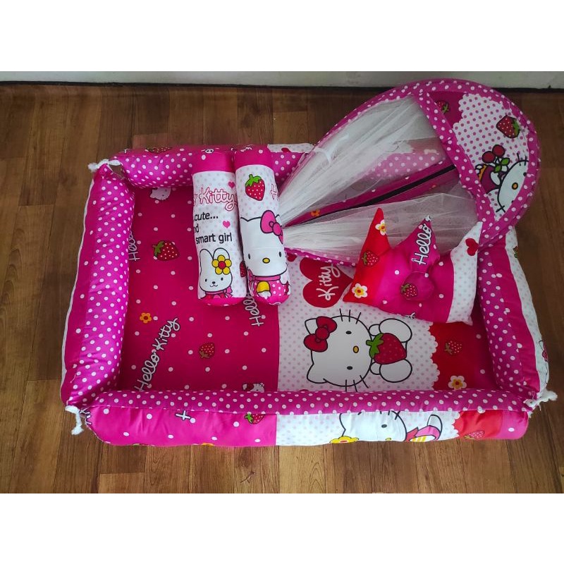 Kasur Bayi Kolam Kulambu Tenda Motif Hello Kitty