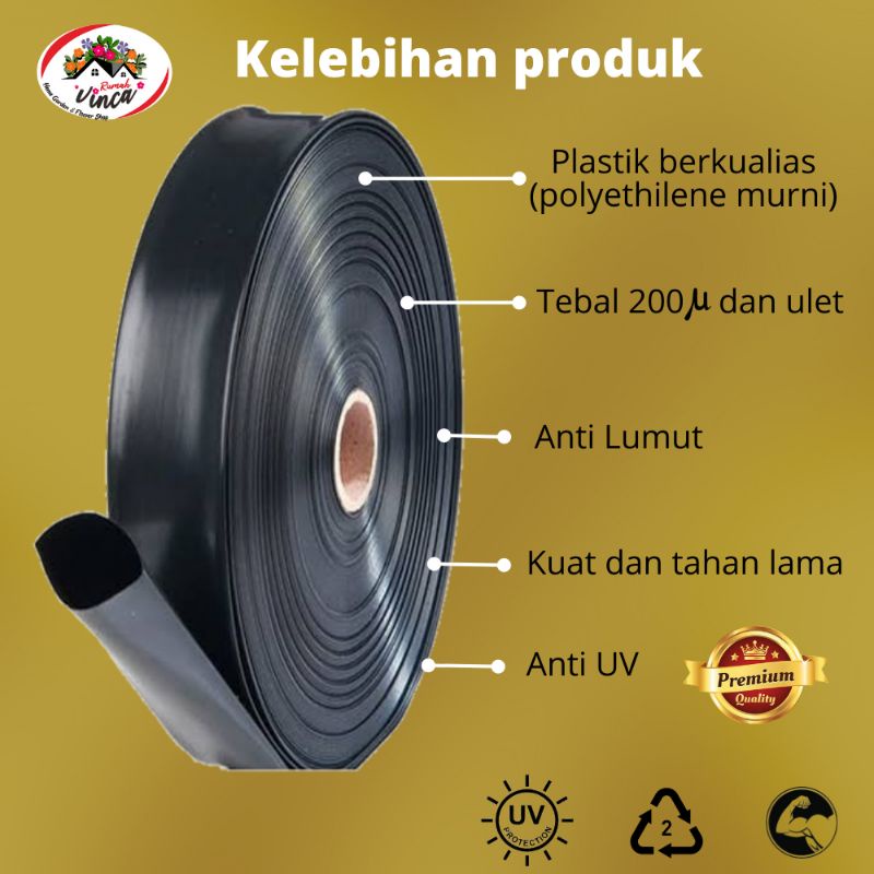 Selang Infus atau Drip Irigasi tetes tebal 200 mikron panjang 200meter
