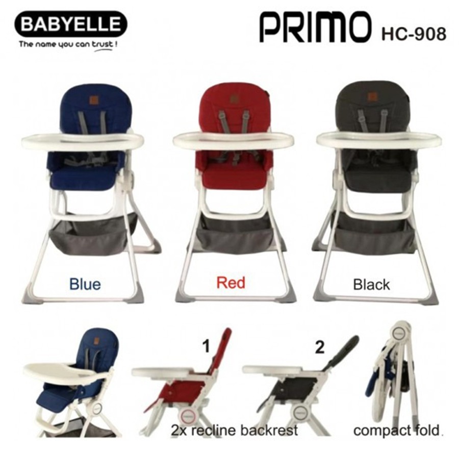Babyelle High Chair Primo HC908 Kursi Makan Bayi Perlengkapan Bayi