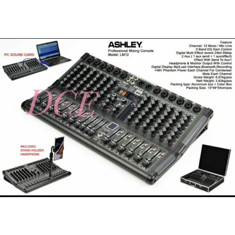 Mixer Audio ASHLEY LM12 LM 12 Original 12Channel