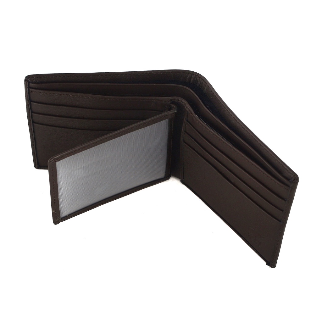 TOKOKOE - Dompet Pria model Tidur bahan Kulit Premium Dompet Lipat - BB 543 Black Brown