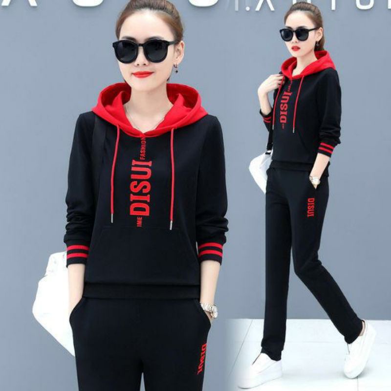 Import pakaian olahraga wanita, ladies jogging suit pakaian gowes wanita #03