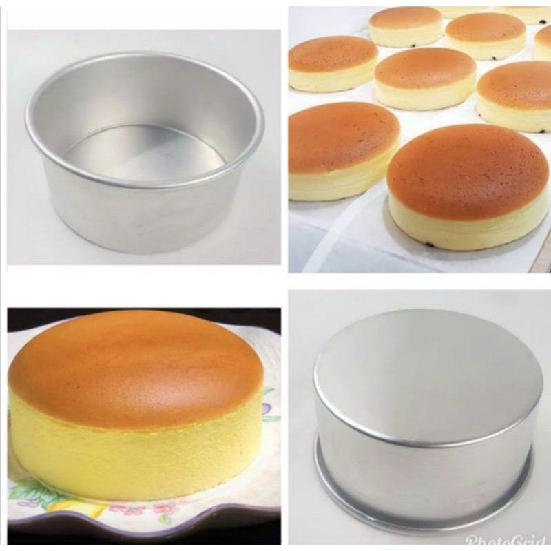 Loyang Bulat Press Tanpa Sambungan Ukuran 12x8 CM / Loyang Kue Bolu / Cetakan Mini Cake Tinggi 8CM