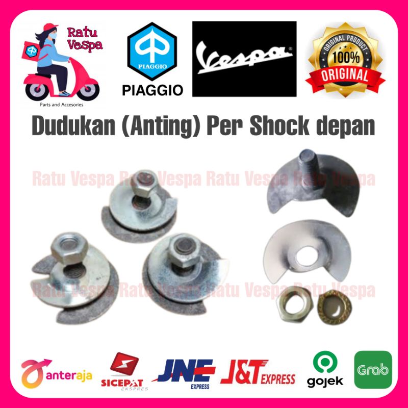 Plat AB Anting Per Shock depan Aatas Bawah Vespa