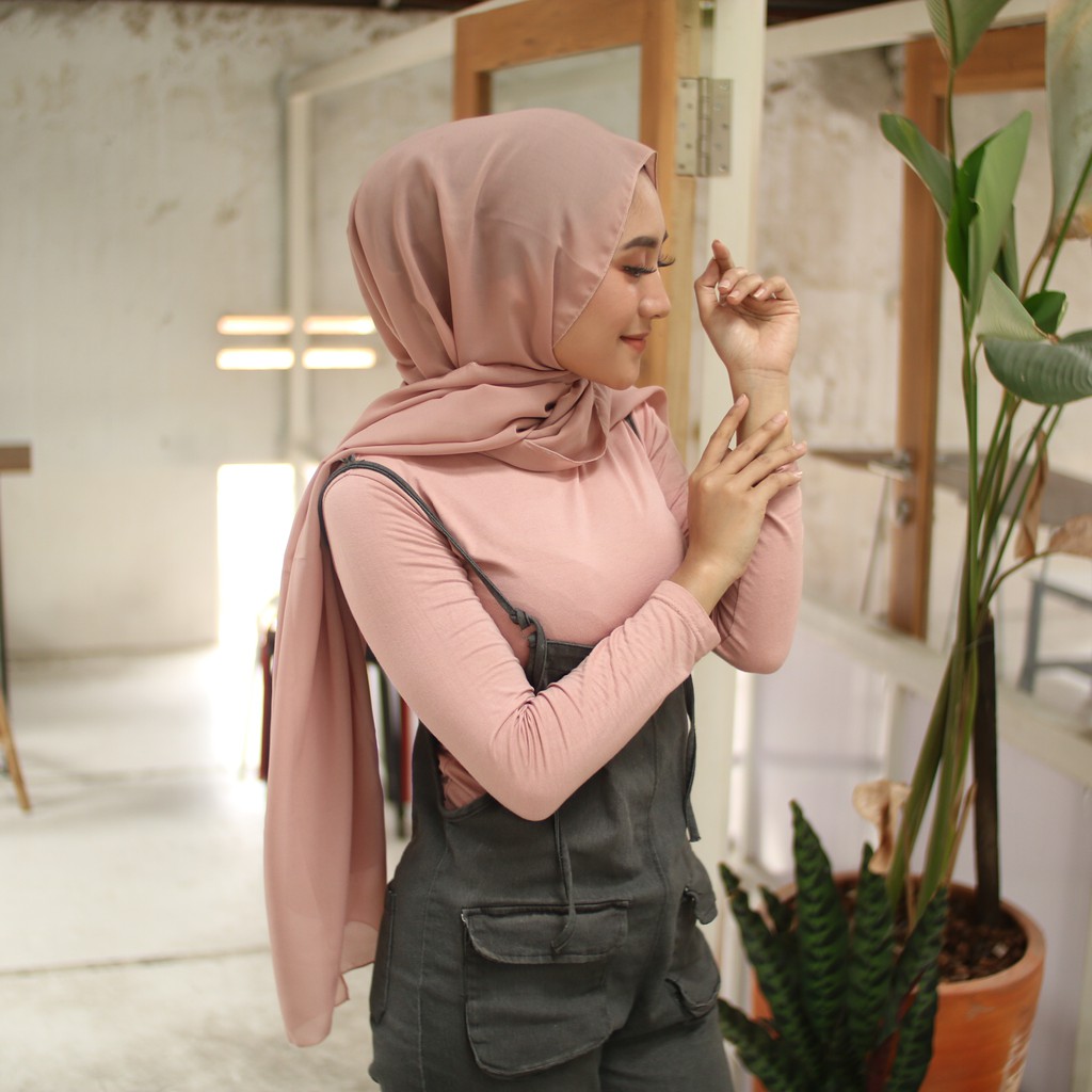 Hijab Pashmina Instan Sabyan Pollycotton Ukuran Panjang 75x180