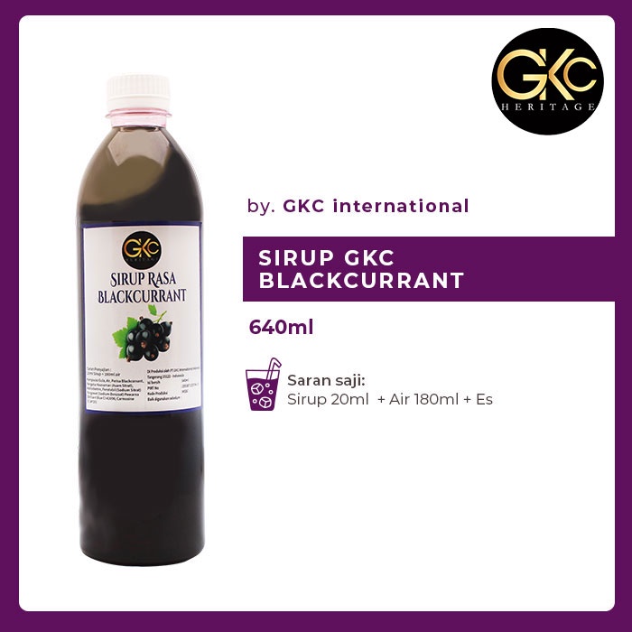 

Sirup Minuman GKC "Rasa Blackcurrant" 640ml