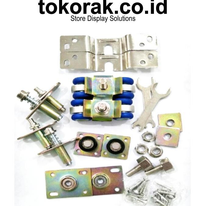 Flash Sale - Roda Rel Pintu Sliding Pintu Lemari Kayu Geser Aksesories Pintu 57-07A
