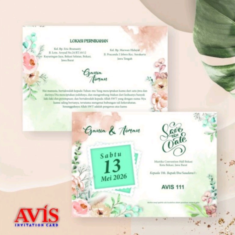 Blanko Undangan Kosong Avis 111