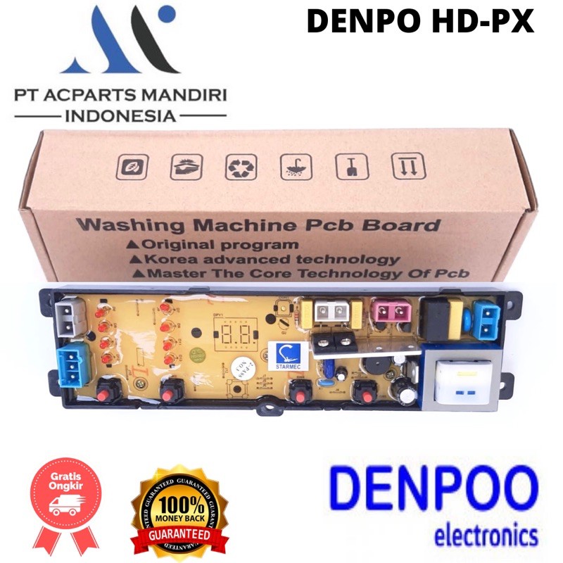 DENPOO DWF-093HT 4 tombol modul pcb mesin cuci Top Loading